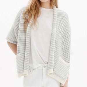 Madewell chunky knit oversized curl up open cardigan